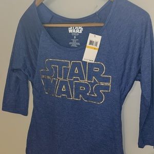 Women’s Star Wars Spellout 3/4 Sleeve Baseball Style Long Sleeve Shirt